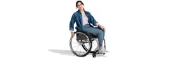 一个坐在轮椅上的女人.